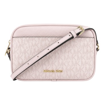 Michael Kors Jet Set滿版標誌相機斜背包-小/粉