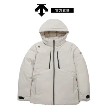 【DESCENTE】迪桑特 女士 可拆卸連帽短版羽絨外套(卡其色)