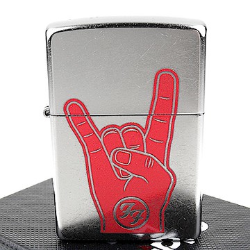 ZIPPO 美系~Foo Fighters-幽浮一族樂團-Rock手勢圖案設計打火機