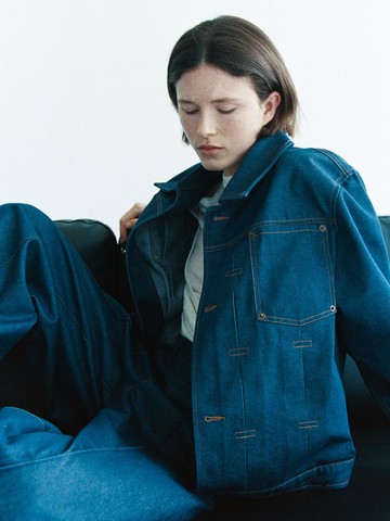 NON - FADE TUCK JACKET - TONE BLUE