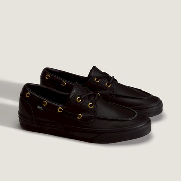 2-Eyelet Boat Shoe 黑色船鞋
