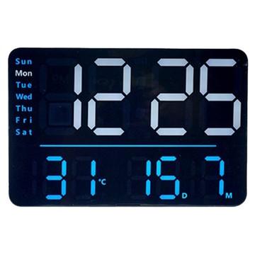 萬年曆 LED電子掛鐘 壁掛/桌立兩用 日期顯示 鬧鐘設定 雙色顯示 遙控操作 USB插電  綠色