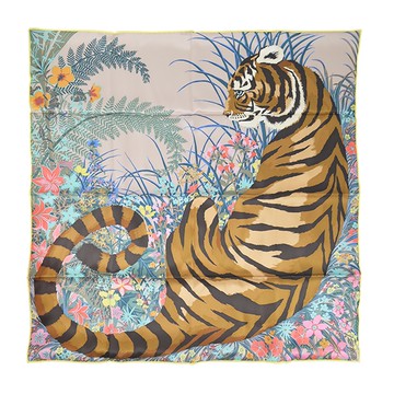Hermes 愛馬仕 Tyger Tyger 方巾 70 (珊瑚色)