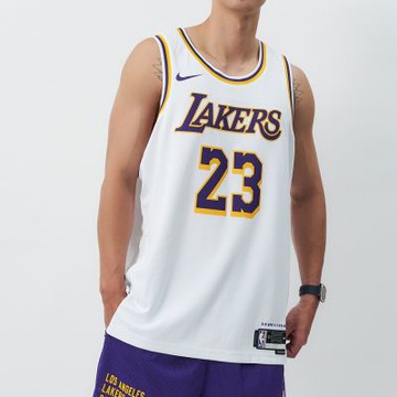 Nike LAL MNK DF 22 男款 白色 洛杉磯 湖人隊 球衣 運動 背心 DN2081-103