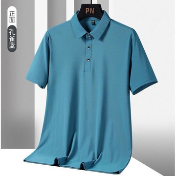 尺碼 吸濕排汗polo衫 大尺碼T恤 冰絲polo衫 男短袖 涼感休閑翻領半袖t