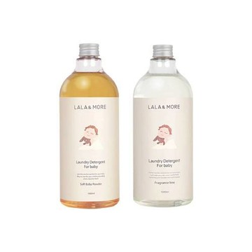 韓國LALA MORE | 嬰兒洗衣精1000ml－2件組（有香x1＋無香x1）