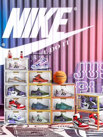 鞋盒收納盒透明鞋子鞋柜神器鞋收納抽屜式整理箱加厚塑料簡易鞋架