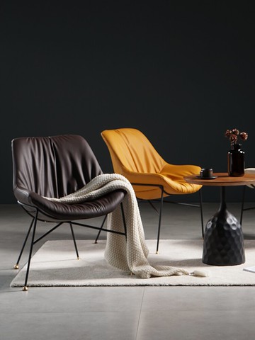 現代輕奢靠背餐椅簡約小戶型家用客廳洽談椅北歐咖啡廳餐廳皮椅子