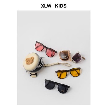 可折疊收納~韓版兒童太陽眼鏡個性遮陽男童女童寶寶防紫外線墨鏡