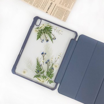 綠草花手工押花iPad殼 iPad Air 11寸 13寸 iPad Pro 11寸 13寸