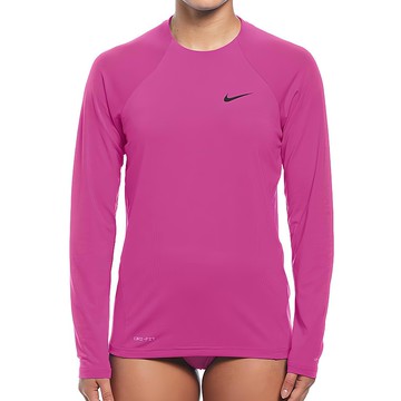 NIKE 耐吉 成人女性長袖防曬衣  M  紫紅色