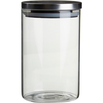《Premier》玻璃密封罐-亮銀950ml-- 保鮮罐 咖啡罐 收納罐 零食罐 儲物罐