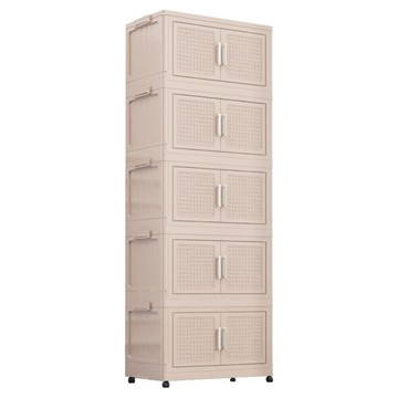 ONE HOUSE 阪藤加深款折疊收納櫃 250L OH-R122-A5603  奶茶色  57cm  5層