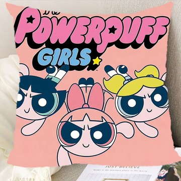 抱枕 靠枕🎀 新款雙面飛天小女警動漫卡通抱枕居家沙發床頭靠墊頭車載靠枕含芯