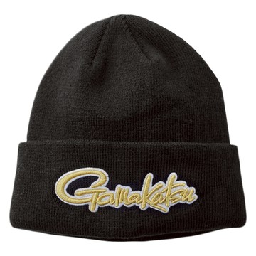 Gamakatsu 刺繡LOGO保暖毛帽 壓克力纖維  F  黑色