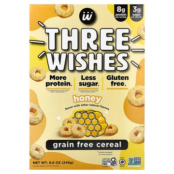 Three Wishes, 無穀物燕麥，蜂蜜味，8.6 盎司（245 克）