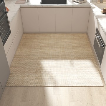 【好物良品】150x120cm_日本夏季剪裁特斯林戶外居家涼感地墊150x120cm米杏編織