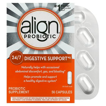 Align Probiotics 全天消化幫助，益生菌補充劑，56 粒膠囊