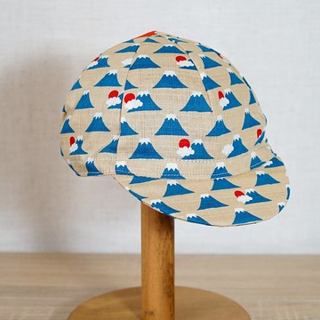 手工單車小帽 HCW-JP026 富士山圖案 卡其
