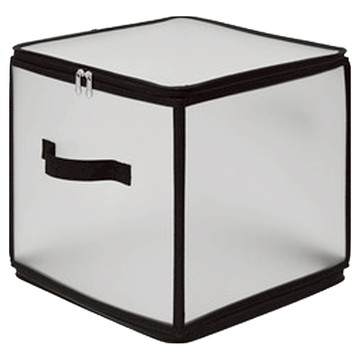 無印風折疊收納箱-07  30 x 30 x 30cm  黑色  1個