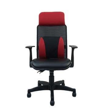 台灣製造 SGS認證 AH-56 透氣辦公椅-紅（64*48*114cm）_廠商直送