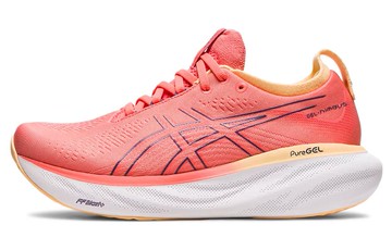 WMNS GEL NIMBUS 25 WIDE PAPAYA DUSTY PURPLE