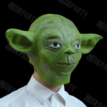 免運 快速出貨 星球大戰 STAR WAR外星人頭套 萬圣節尤達面具cos 假面舞會派對