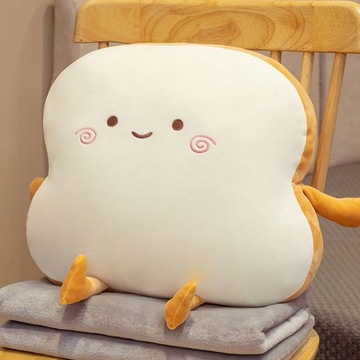 可愛吐司抱枕【家寵LOVEHOME】 LOVEHOME 可愛吐司抱枕被子 兩用抱枕 辦公室午睡神器 靠枕座椅 (隨機出貨)