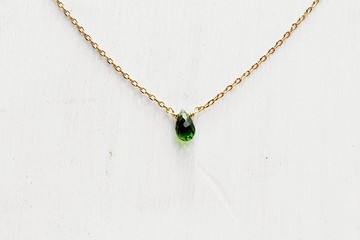 5月誕生石-透輝石 Diopside ブラックスタ鎖骨項鍊