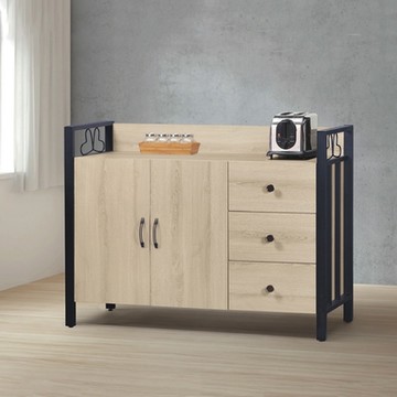 MUNA家居  品味4尺餐櫃/碗盤櫃(703)(共兩色)  121X41X92cm