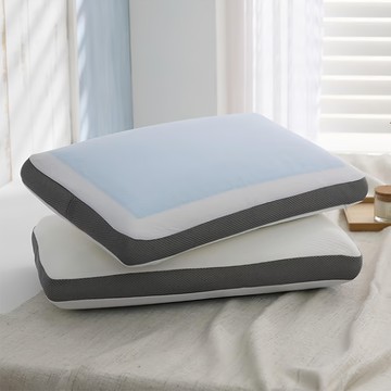 Ishur 伊舒爾 冰晶涼感記憶枕 2入 3D凝膠涼感平面記憶枕  57 x 40cm  冷暖雙面型