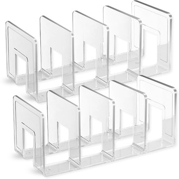 JMIL 4格置物書架 2個  透明色  4層