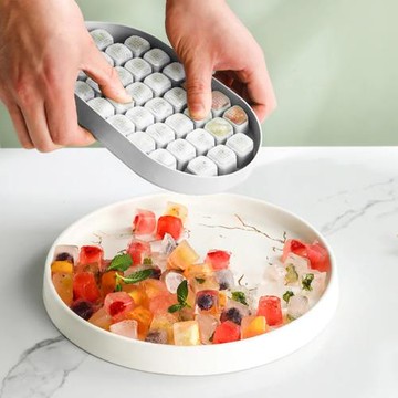 Dintake冰塊模具食品級硅膠大容量制冰盒儲存冰塊模型凍冰塊神器