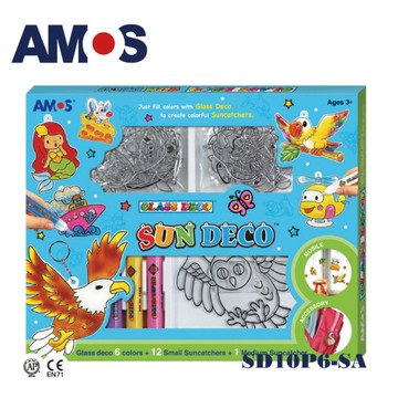 AMOS 韓國 6色壓克力模型版DIY玻璃彩繪膠-SA款