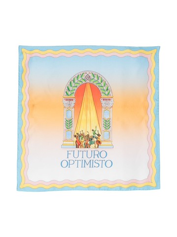 Casablanca - graphic-print silk scarf - unisex - Silk - One Size - Orange