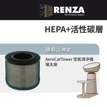 適用 LG 樂金 AeroCatTower 空氣清淨機 喵太座 HEPA+活性碳 濾網 濾芯 濾心