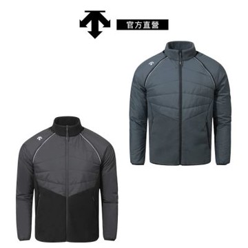 DESCENTE 迪桑特 男士 運動外套 二合一冬季跑步外套(藍色/黑色)