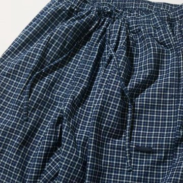 FREAK'S STORE Indigo Madras Check 九分休閒褲