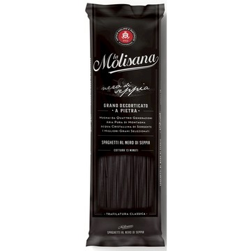 <附發票>小顏美食商店Molisana茉莉義大利墨魚麵直麵500g石臼碾磨-義大利(高山冷泉揉製麵糰義大利麵