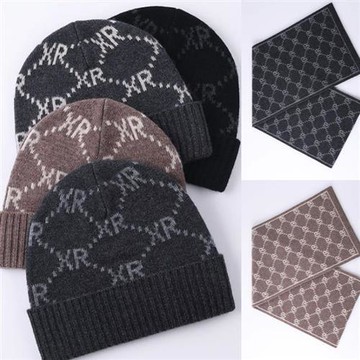 【米蘭精品】現貨+預購 頂級100%羊毛圍巾圍脖秋冬季加絨厚磅保暖針織圍巾休閒-針織冷帽套裝男女配件74mi6