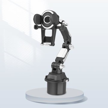 跨境車載水杯飲料支架創意多功能可調節新款導航汽車杯架工廠直供