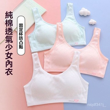 【台灣现貨】純棉内衣 發育期内衣 中大童内衣 女生文胸 學生内衣 薄杯内衣 無痕内衣 柔軟内衣 舒適内衣 透氣内衣 内衣