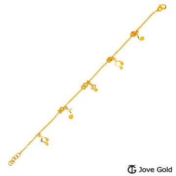 JoveGold漾金飾 手舞足蹈黃金手鍊