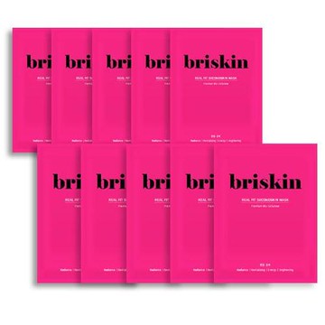 Briskin Real Fit Second Skin Mask Sheet Radiance 10 Sheets