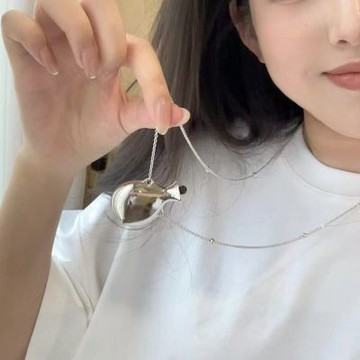 MoonDy 項鍊 毛衣鏈 長鍊 百搭 香水瓶吊墜項鍊 女生項鍊 瑪瑙項鍊 664