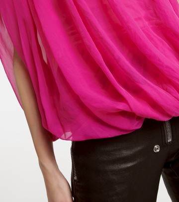 Rick Owens Gathered silk chiffon top