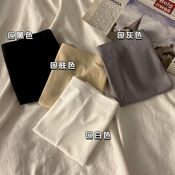 純色冰絲內褲女士透氣中腰防走光安全褲女生平角褲 D0129