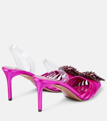 Aquazzura Crystal Margarita slingback pumps