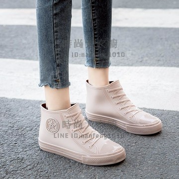 雨鞋女士膠鞋女短筒防水鞋防滑工作橡膠時尚外穿雨靴柔軟廚房【時尚大衣櫥】