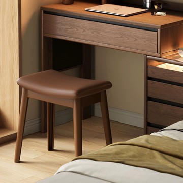 馬鞍凳家用凳子化妝凳女生臥室梳妝臺椅子塑料加厚軟包方闆凳矮凳【HT】